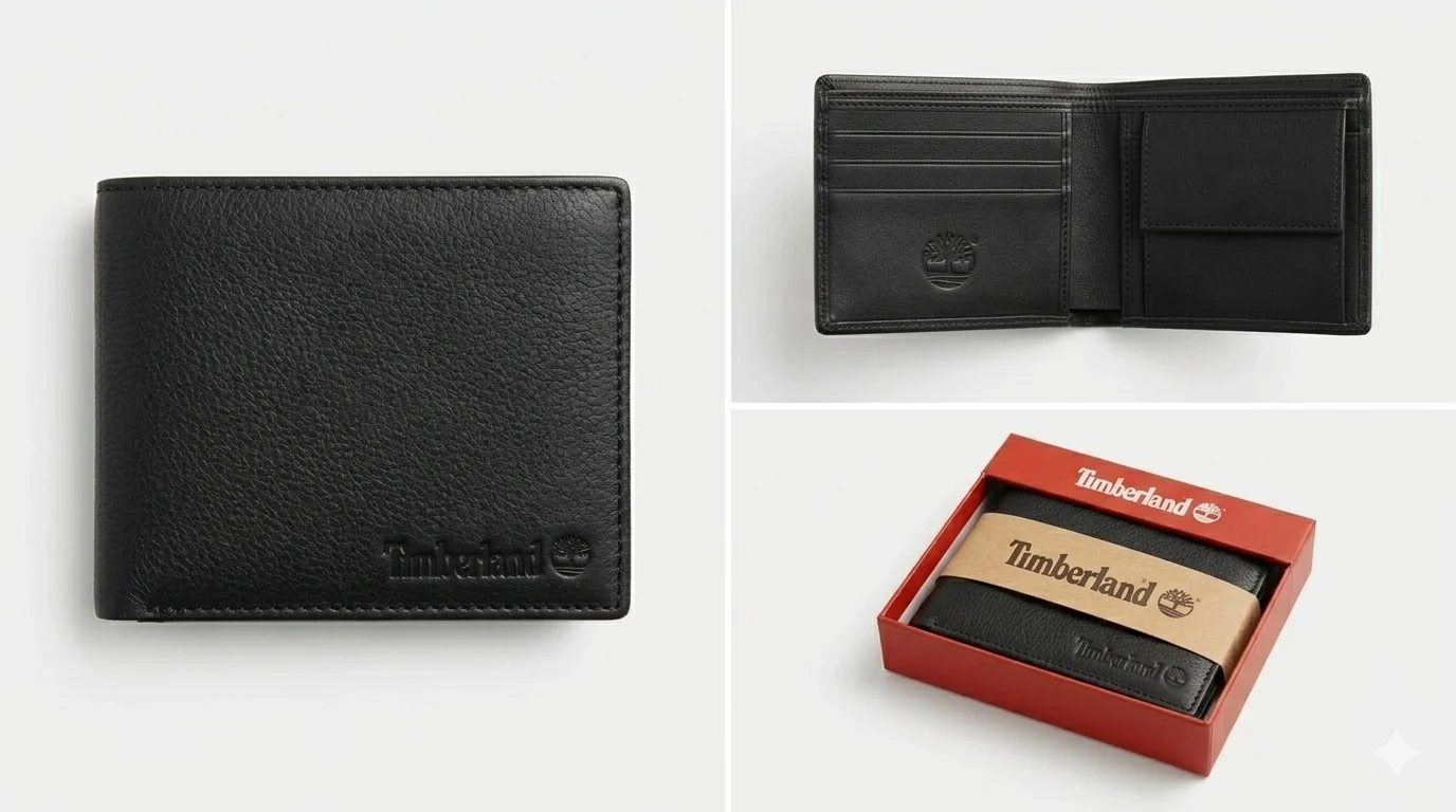 Timberland Leather Bifold Wallet for Men