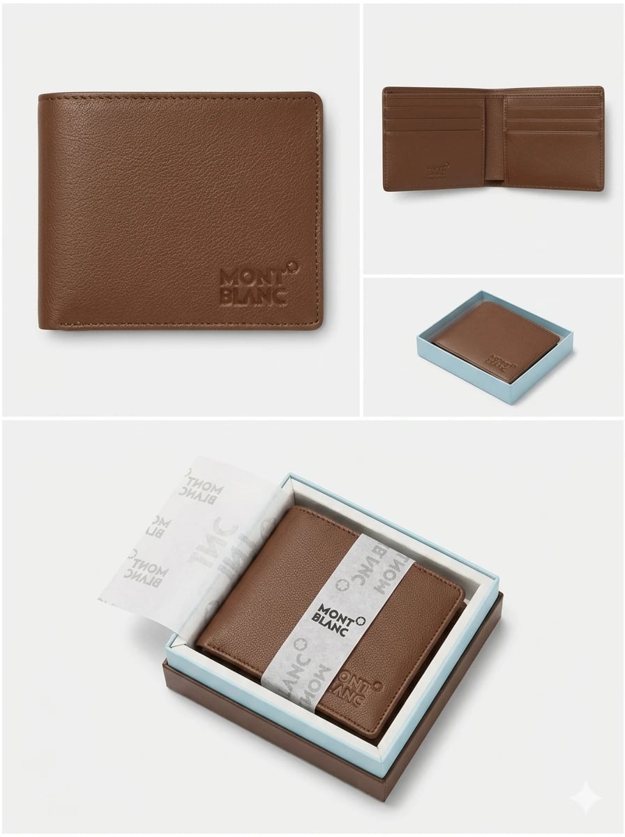 Montblanc Leather Bifold Wallet for Men